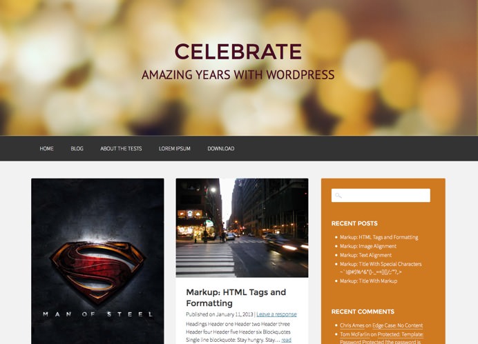 celebrate theme 20 themes wordpress miễn phí ấn tượng nhất cho blog cá nhân