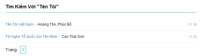 ket qua tim kiem Làm trang nghe nhạc online cực chất trong WordPress