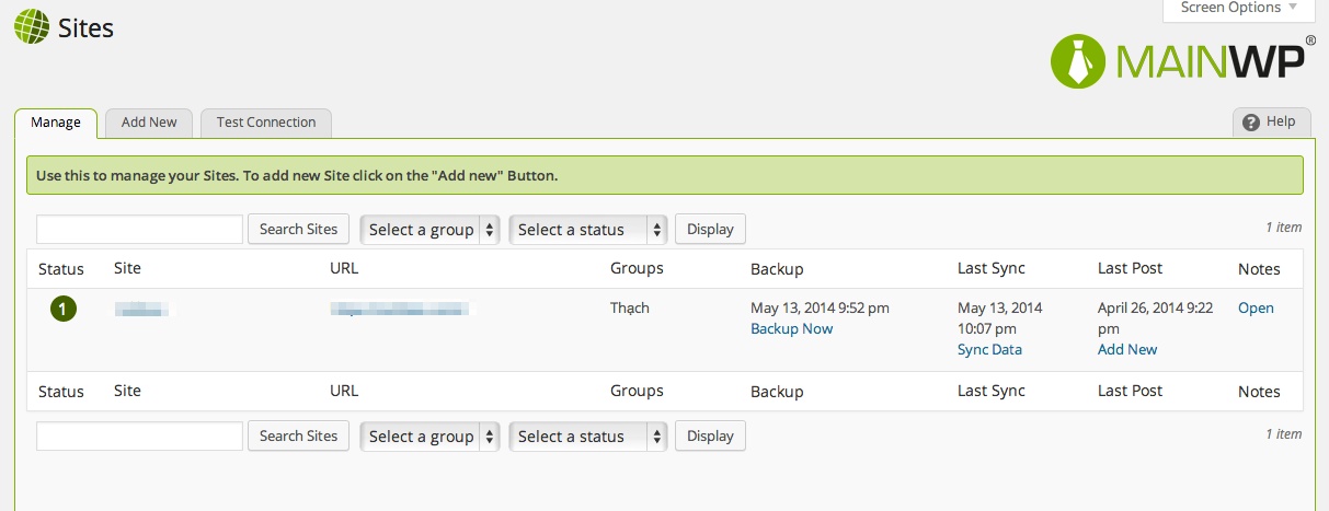 mainwp sites MainWP – Giải pháp quản lý, điều hành nhiều website WordPress