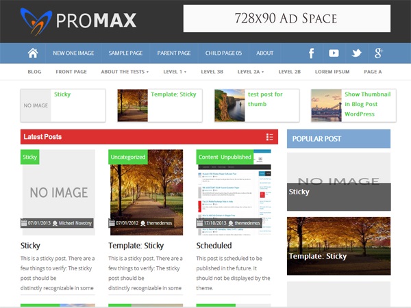 promax wordpress theme 15 điều phải chú ý trước khi đổi theme trong WordPress