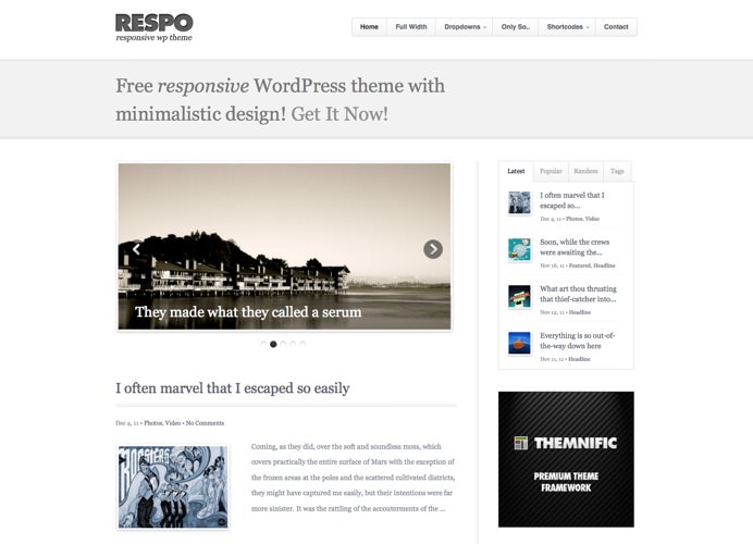 respo theme 20 themes wordpress miễn phí ấn tượng nhất cho blog cá nhân